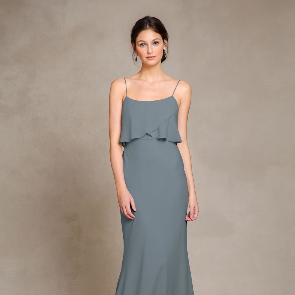 Jenny Yoo Bridesmaid Dress Blake Mayan Blue Size 4